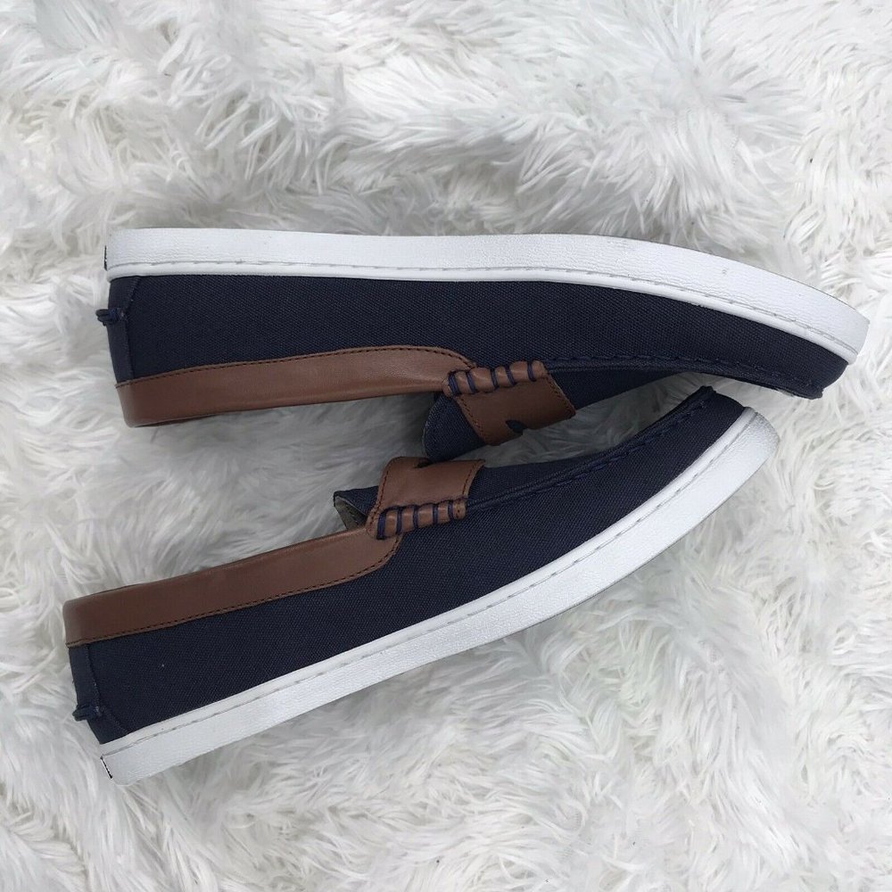 COLE HAAN Blue & Chestnut Nantucket Loafers -10.5M - Picture 9 of 12